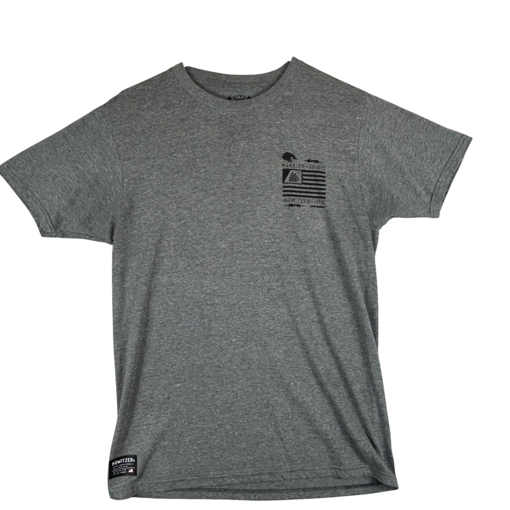 Howitzer Mens Viking Warrior Til Valhalla Graphic T-Shirt Grey Size M